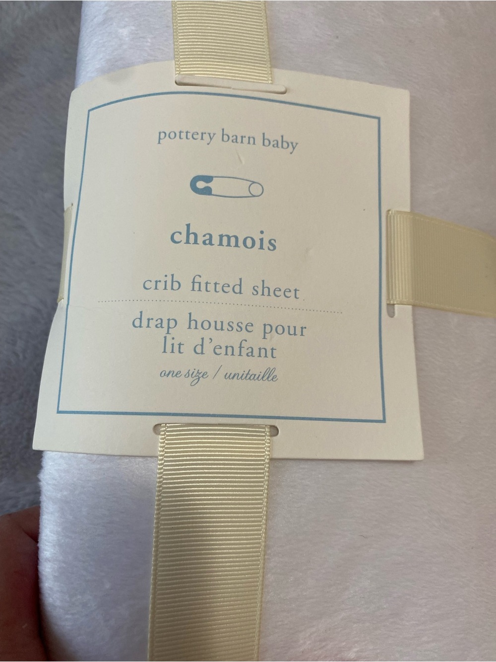 Pottery barn baby Luxe Chamois white crib fitted sheet - Picture 4 of 6